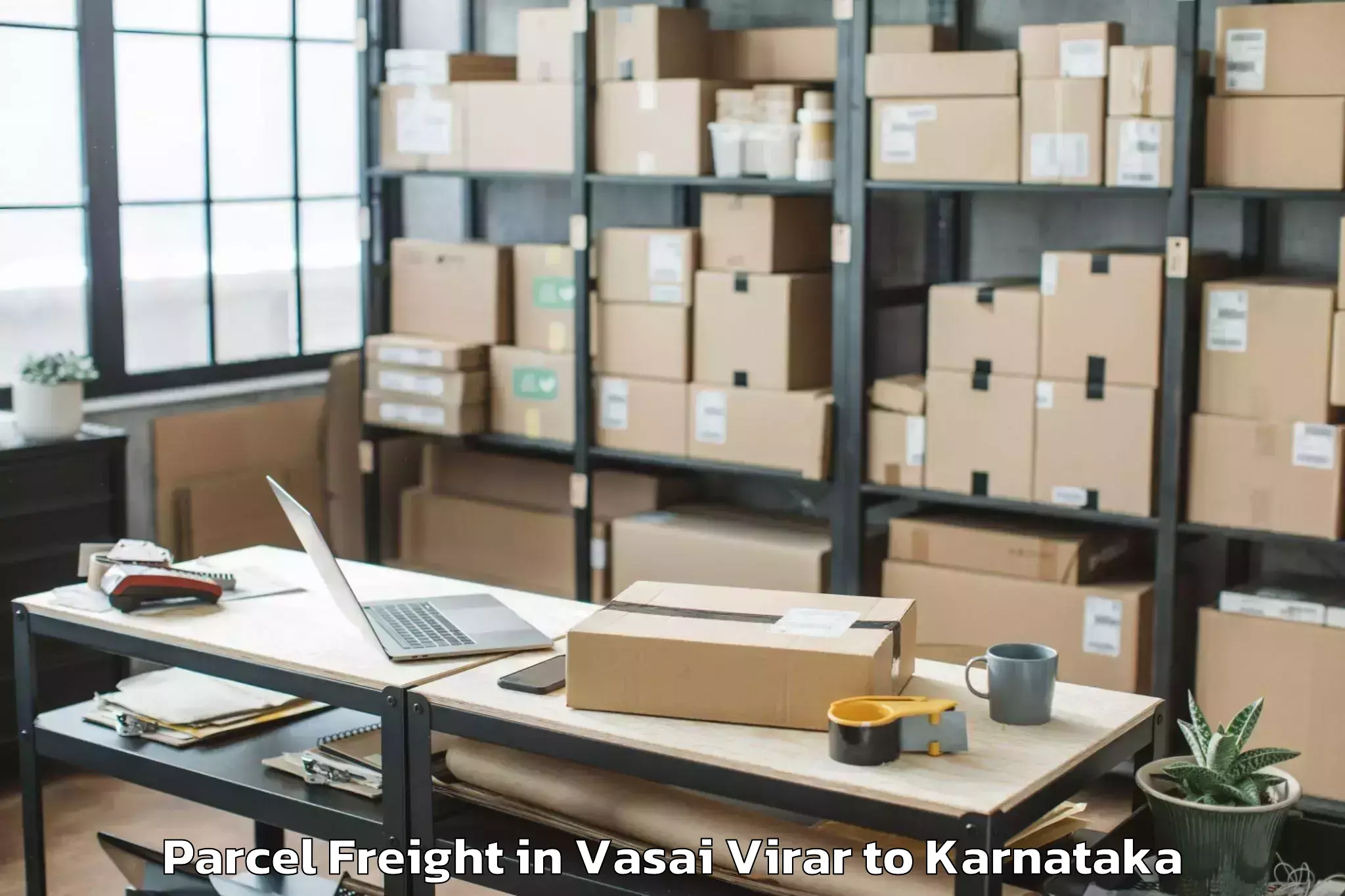 Top Vasai Virar to Karnataka State Rural Developm Parcel Freight Available